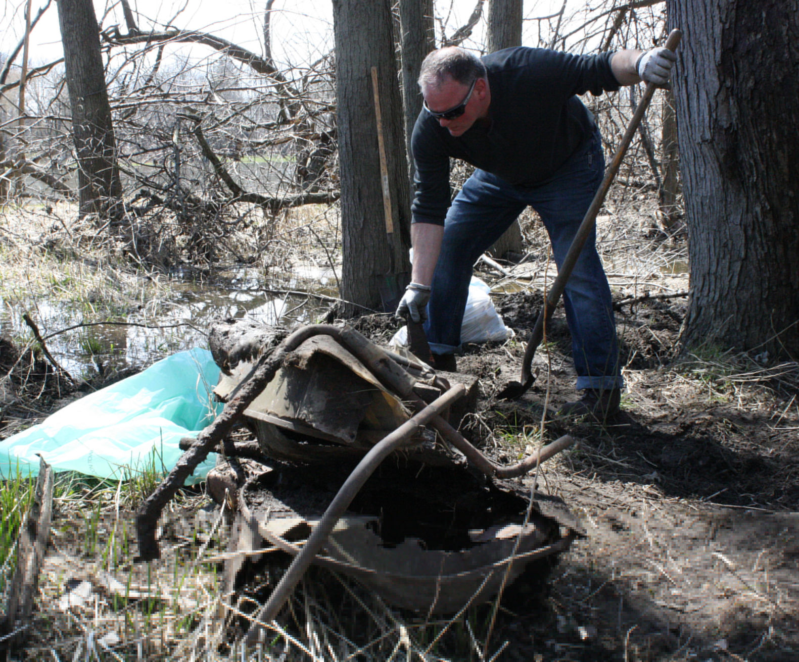 Volunteers clean up everything from toilets to wood-fired cook stoves from river banks